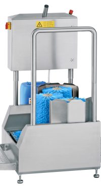 Durchlaufreiniger Typ 23830 mit blauen Bürsten | Walk-through boot cleaning machine type 23830 with blue brushes