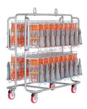 Wagen für Reinigungs- und Sterilisationsmaschine für Messer und Wetzstähle Typ 22580 | Trolley for cleaning and sterilizing machine for knives and whet steels type 22580